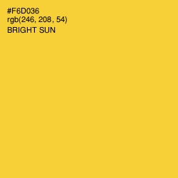 #F6D036 - Bright Sun Color Image